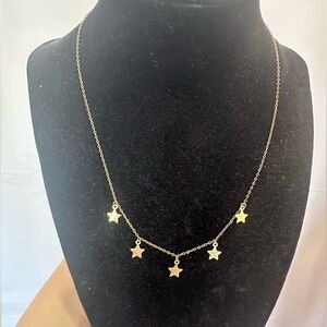14K Gold Star Charm Necklace - Women's Gold Pendant Necklace
